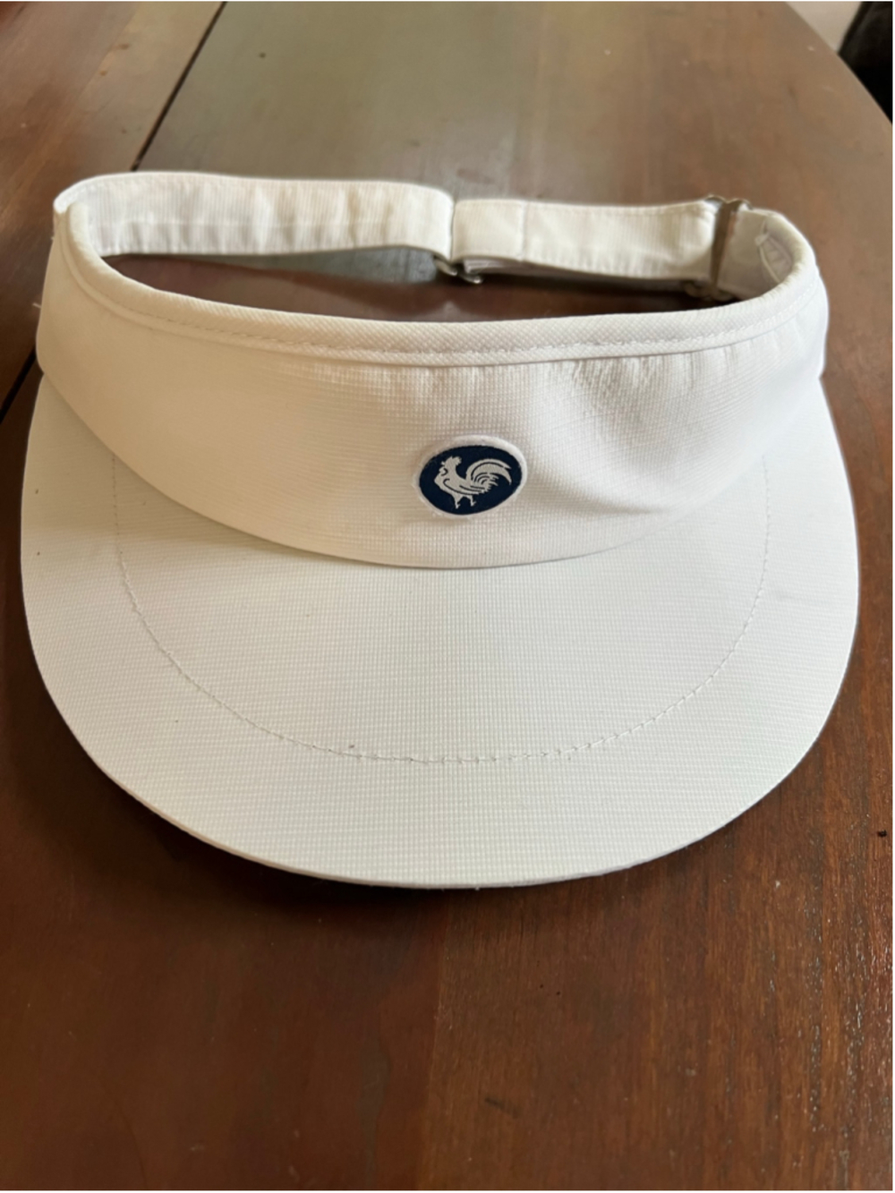 Men's American Needle White and Blue Rooster Logo Visor, One Size